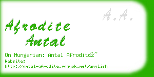 afrodite antal business card